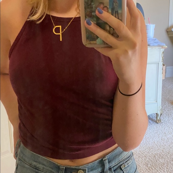 Maroon crop top - Picture 1 of 3